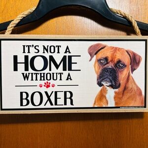 Boxer home sign (dog pet decor)